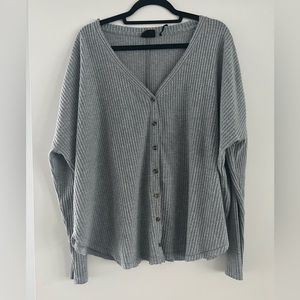 Urban Outfitters Thermal Button Up Top